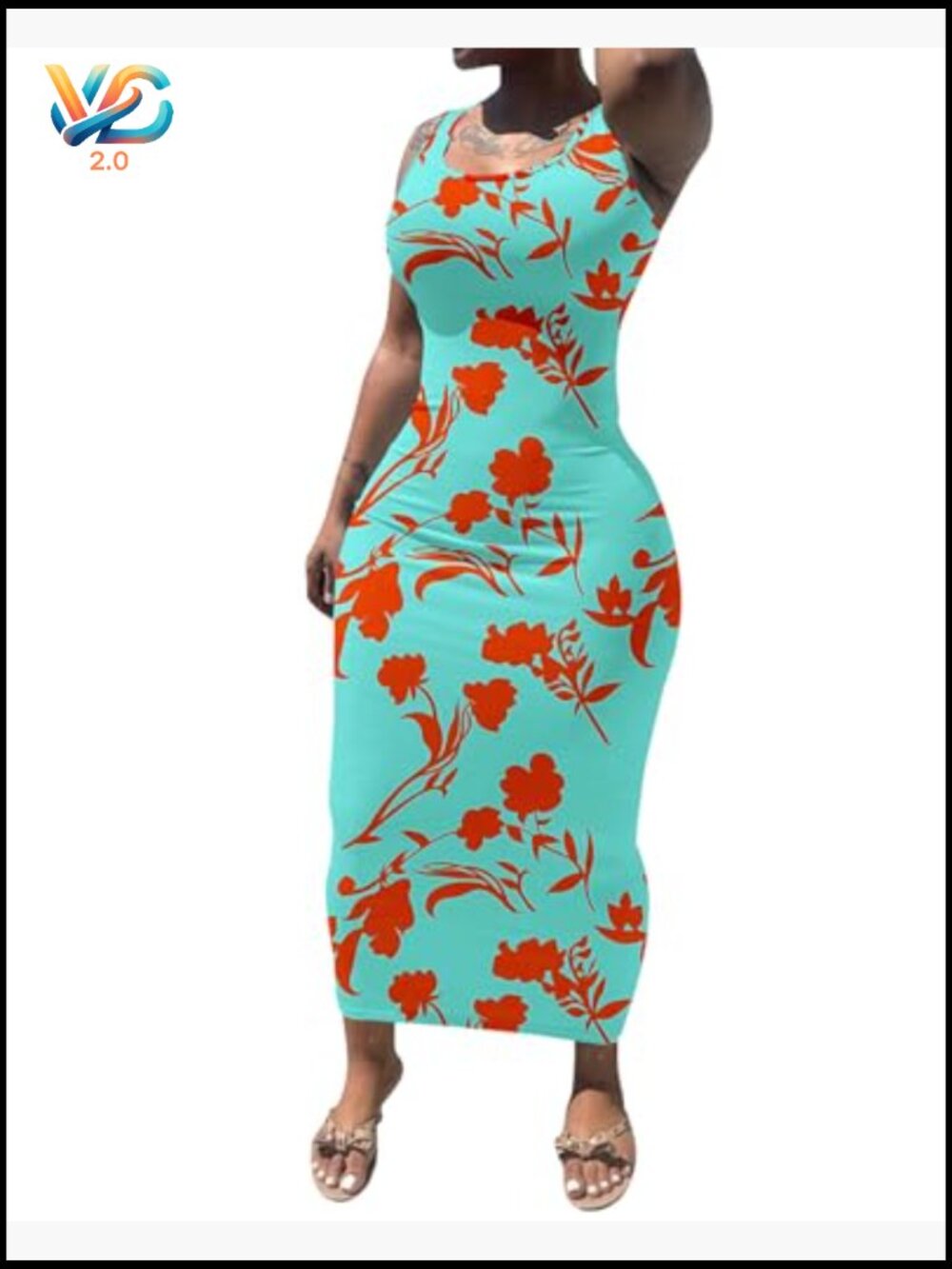 Sexy Bodycon Tank Dress Sleeveless Long Maxi Party Club Beach Dress - Picture 4 of 4